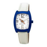 Chronotech White Leather Dress Watch